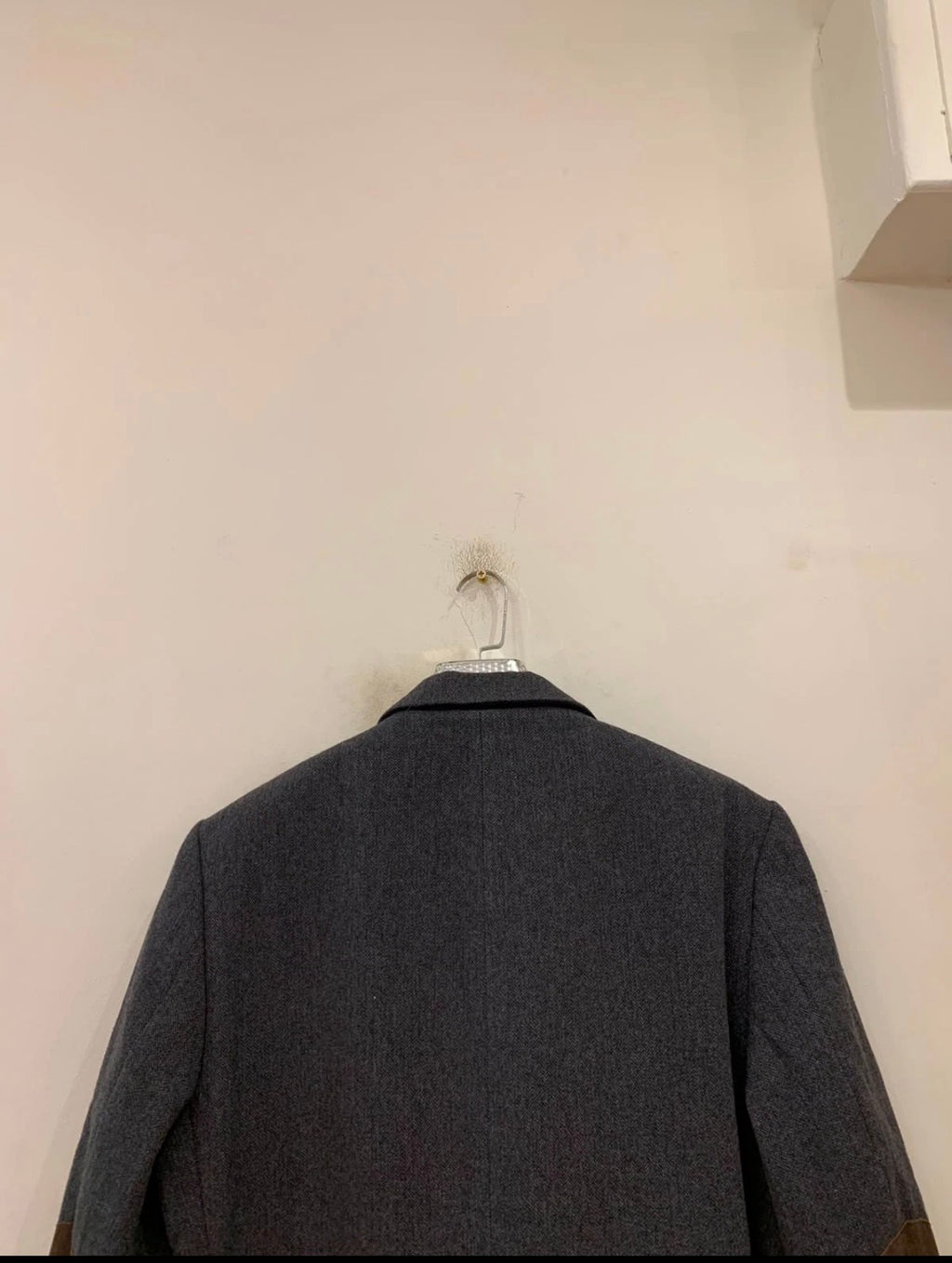 Vintage Scapa pure wool herringbone charcoal hunting jacket blazer 44L