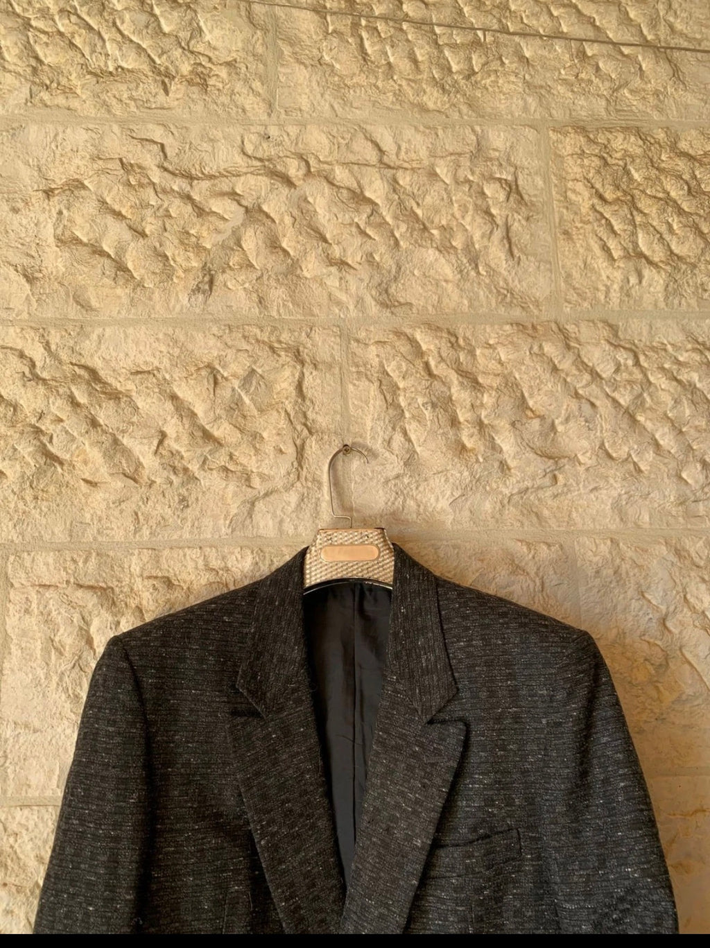 Vintage wool blend double breasted classic charcoal jacket blazer 40R