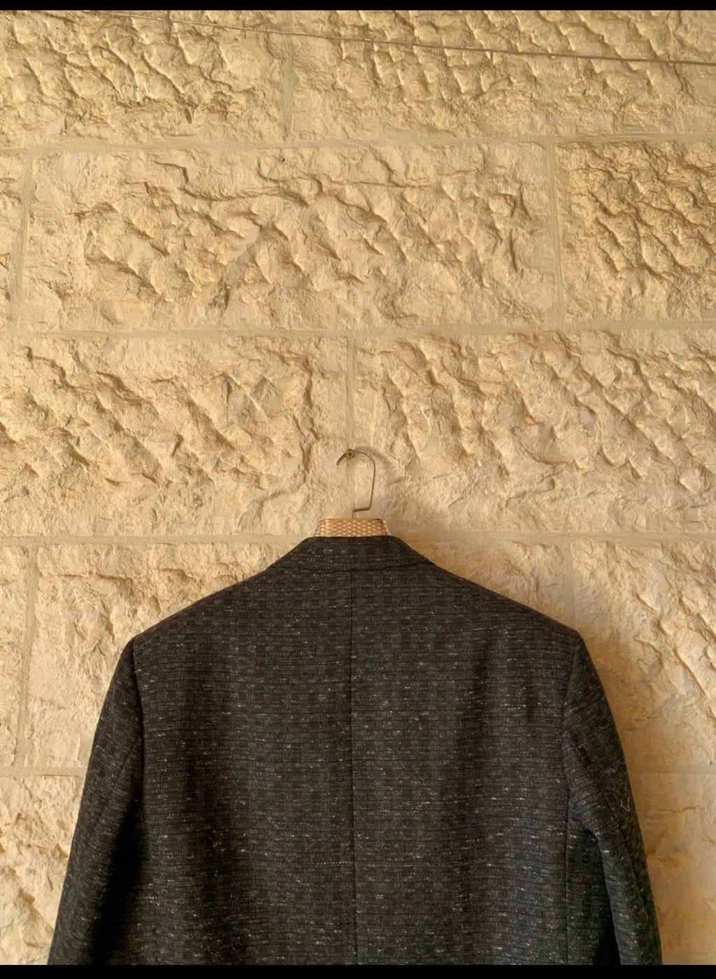 Vintage wool blend double breasted classic charcoal jacket blazer 40R