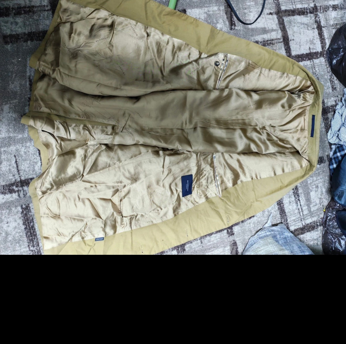 Vintage Burberry London 100% pure Cotton classic brown summer suit 46L XL