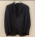 Vintage pure wool charcoal classic 3 button suit jacket blazer 42R