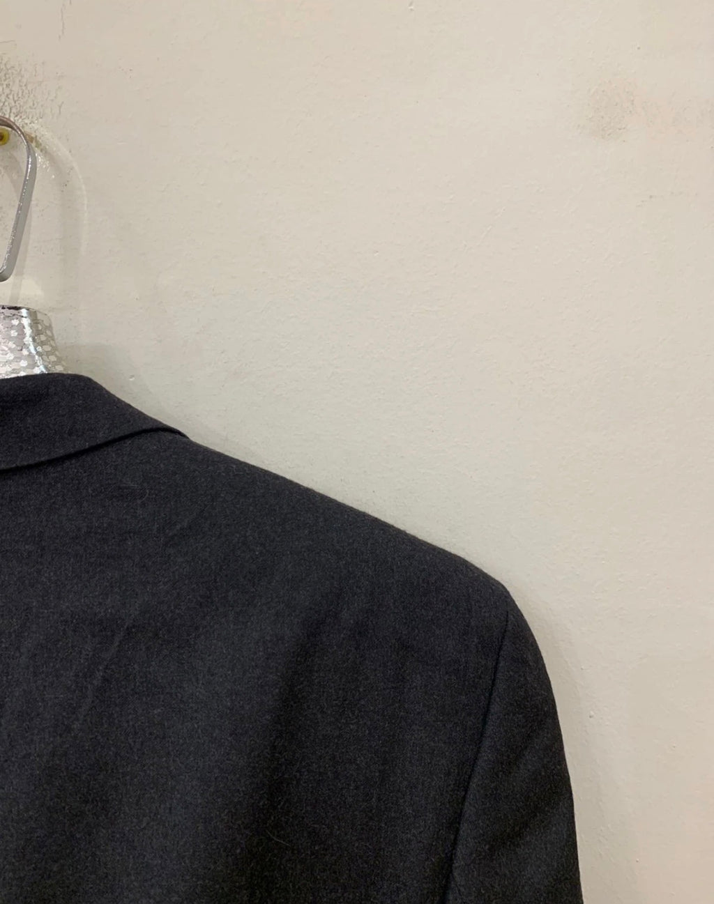 Vintage pure wool charcoal classic 3 button suit jacket blazer 42R