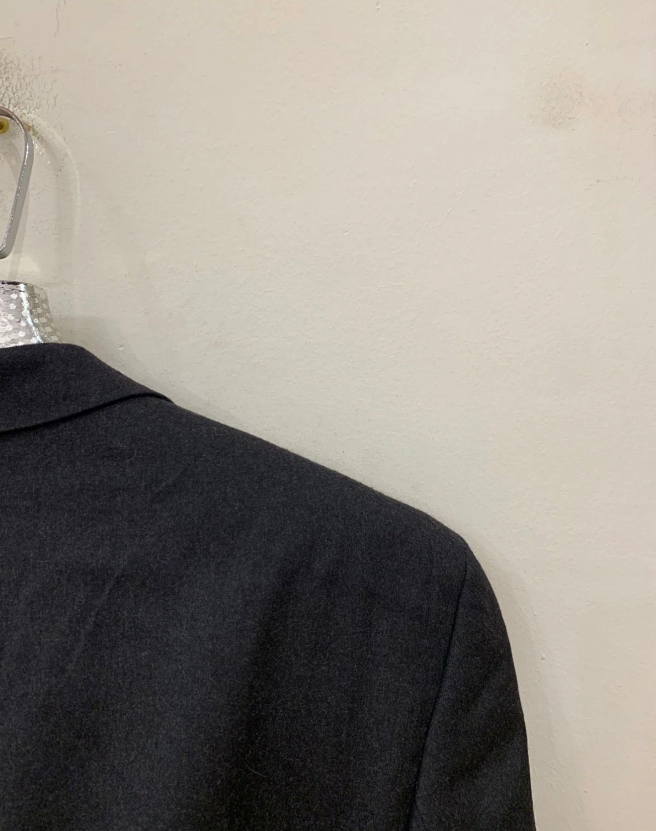 Vintage pure wool charcoal classic 3 button suit jacket blazer 42R