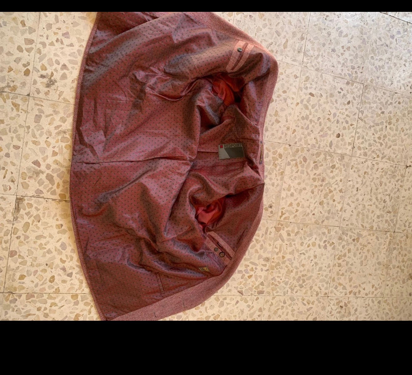 Vintage Alpaca wool blend tweed classic red burgundy gray jacket blazer 44R