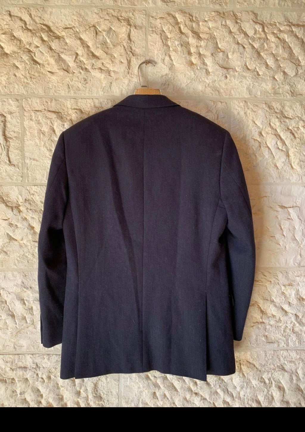 Vintage Desiree pure wool navy classic 3 button jacket blazer 40R