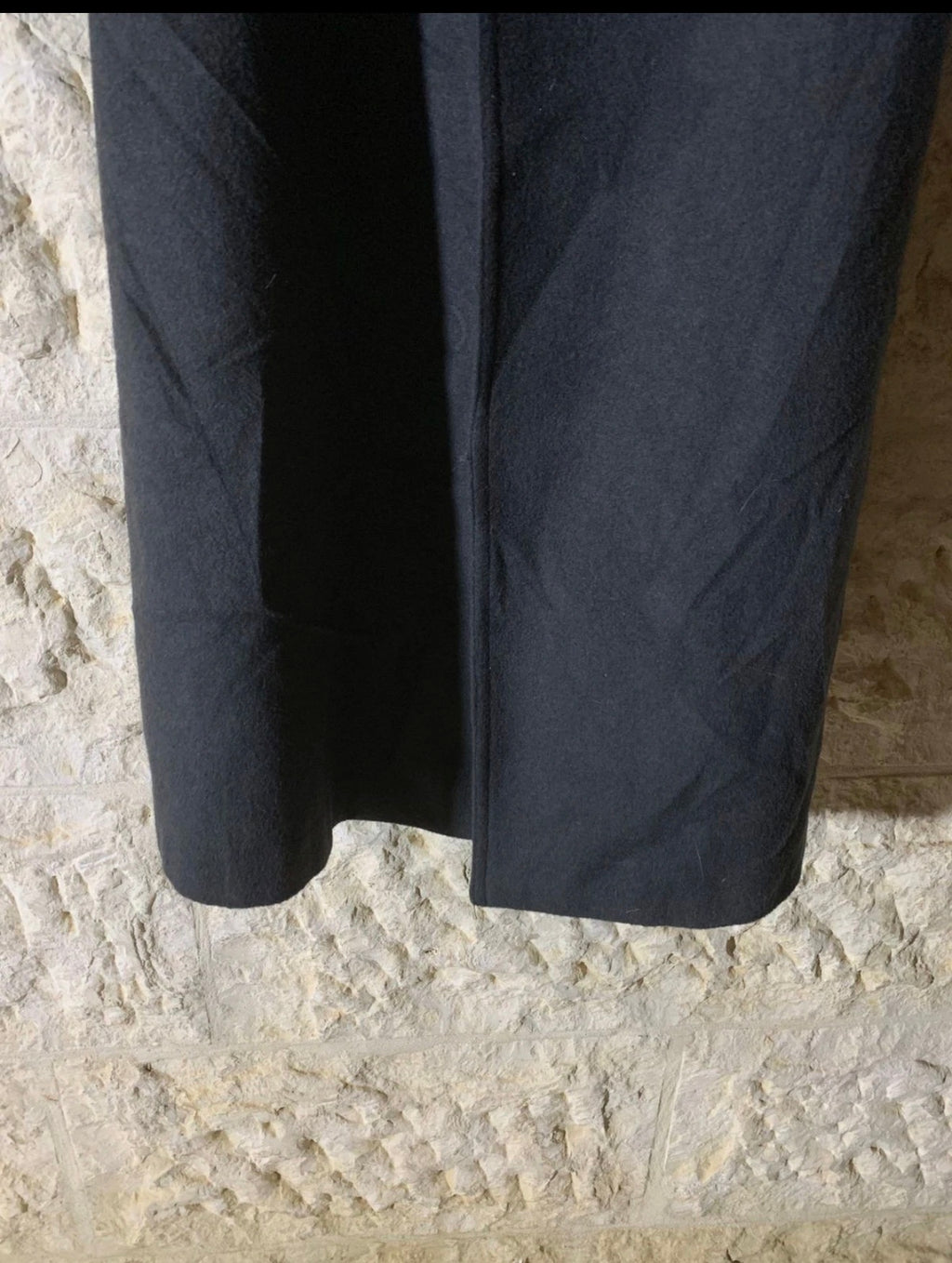 Vintage Henry Morell wool blend classic charcoal belted long over coat 44R
