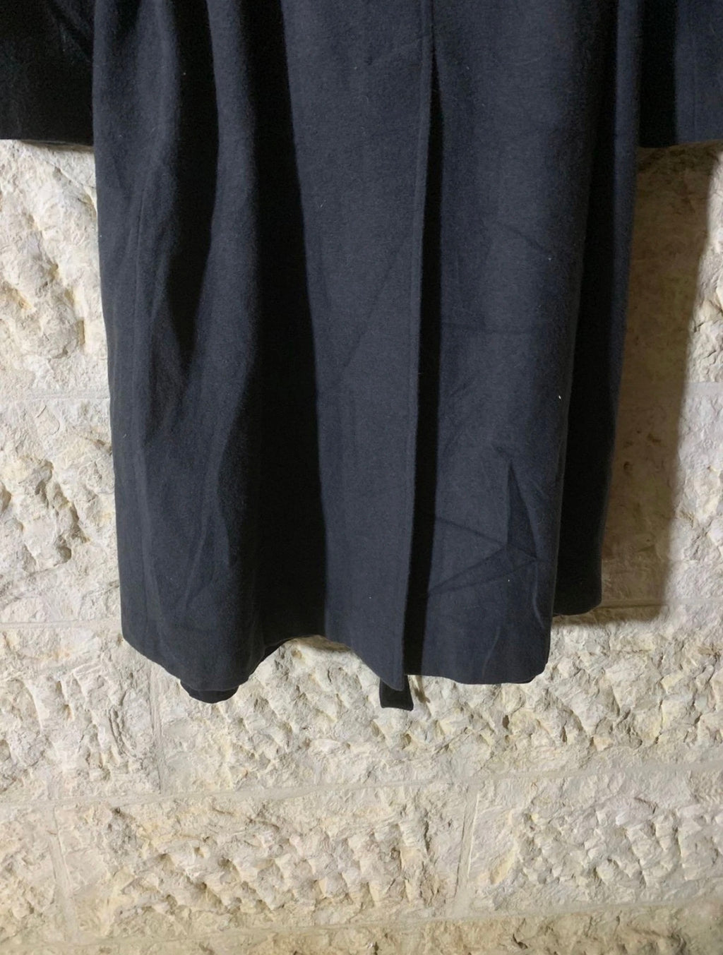 Vintage Henry Morell wool blend classic charcoal belted long over coat 44R