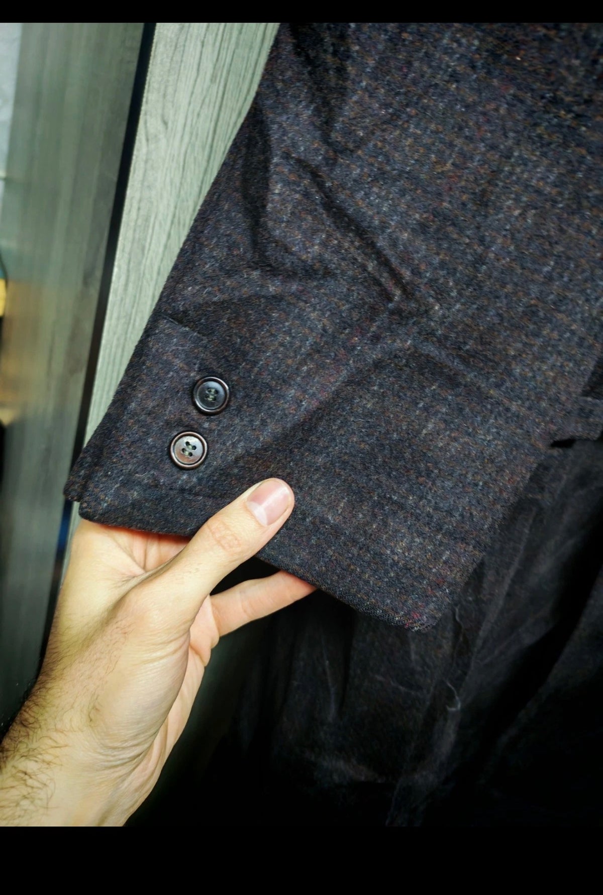 1950s vintage handtailored bespoke classic pure wool db brown over coat 44R 44S