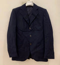 1970s Vintage pure wool classic silver button navy jacket blazer 38R