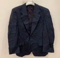 Vintage Canda pure wool handwoven Tweed navy hunting jacket blazer 42R 42S