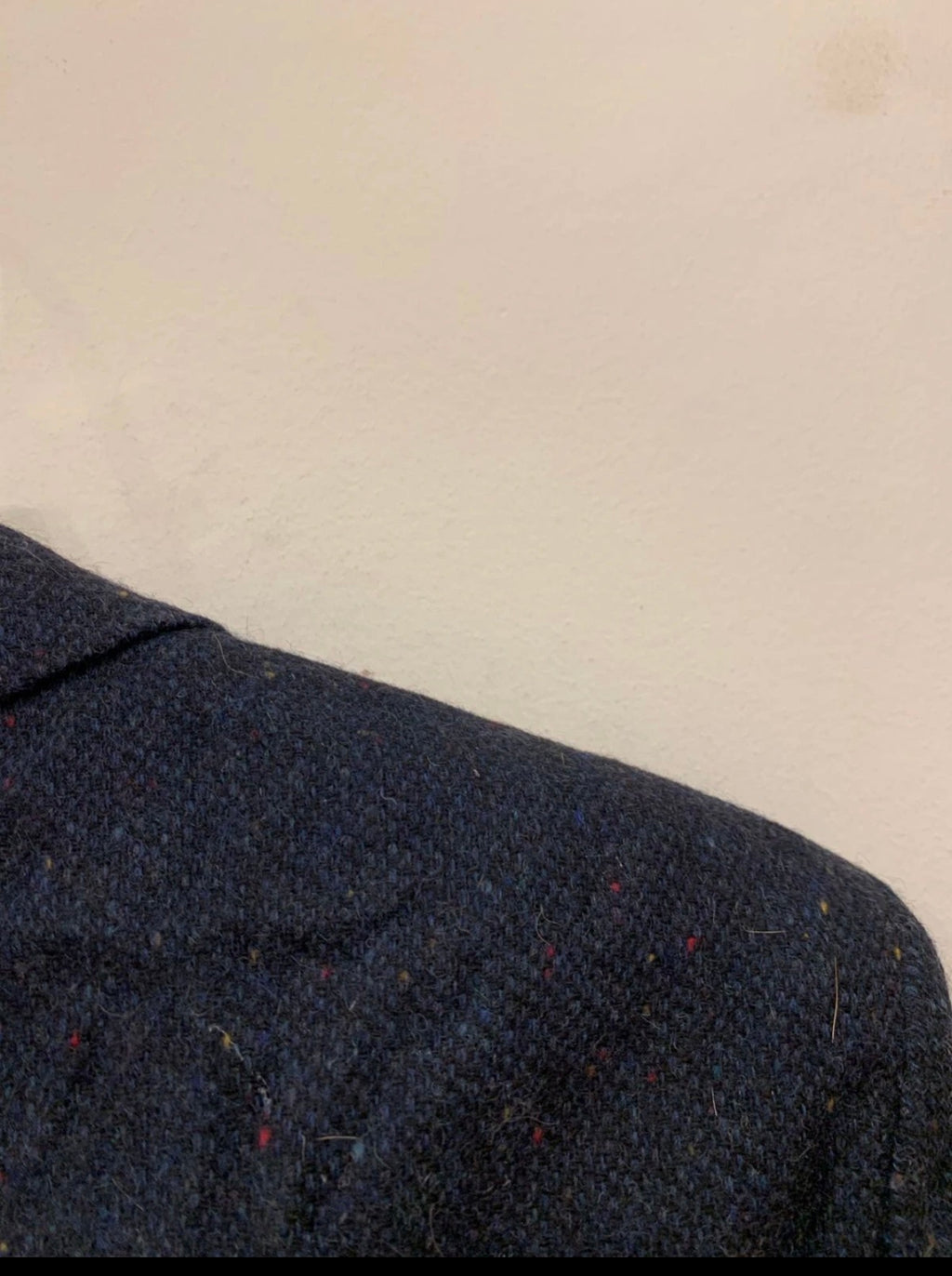 Vintage Canda pure wool handwoven Tweed navy hunting jacket blazer 42R 42S