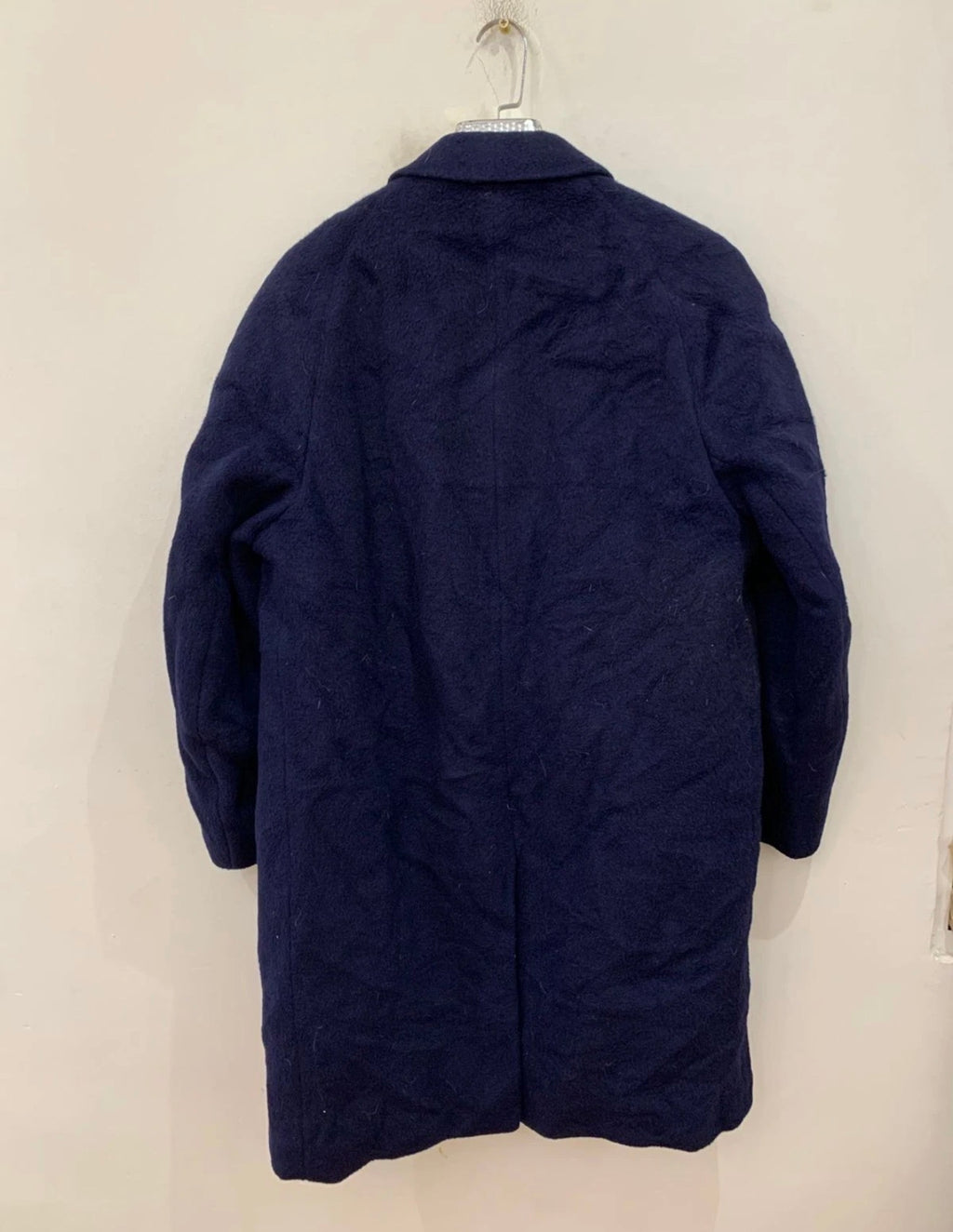 1970s Vintage Alpaca wool classic Raglan navy top over coat 44R