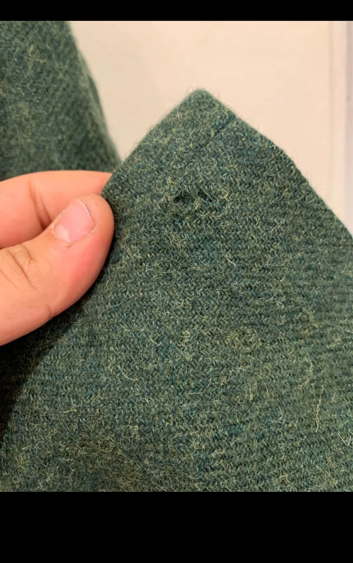 Vintage Alpaca wool handwoven tweed green classic unique jacket blazer 42R