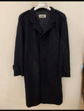 Vintage Bugatti pure wool belted navy classic Loden over coat 48R XL