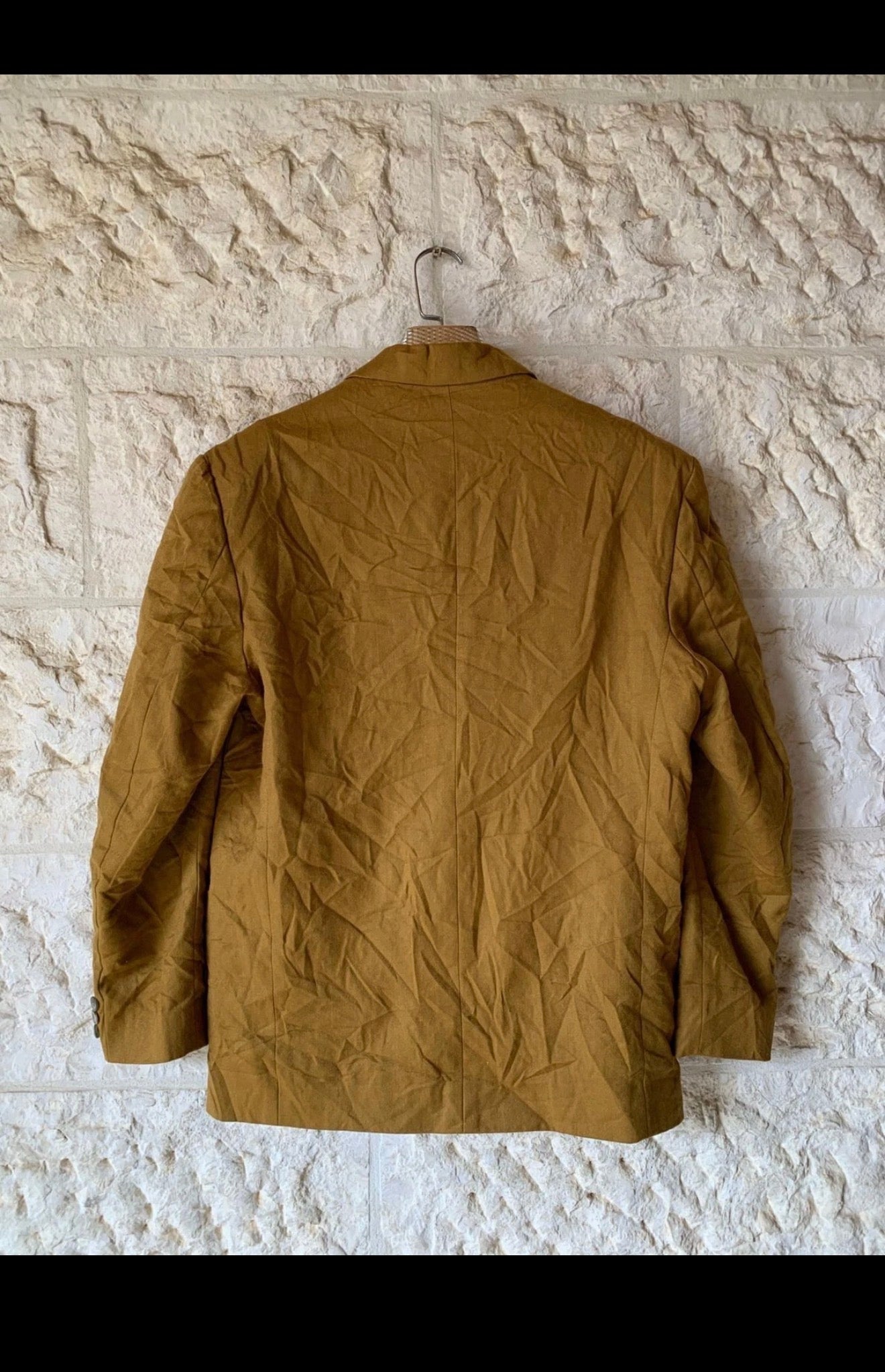 Vintage pure wool classic Cumin brown unique jacket blazer 42R