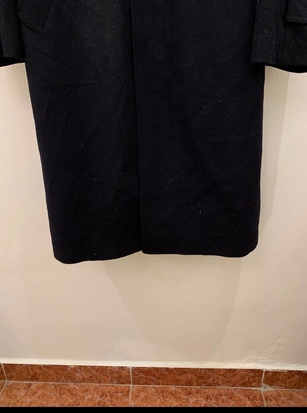 Vintage Bugatti pure wool belted navy classic Loden over coat 48R XL