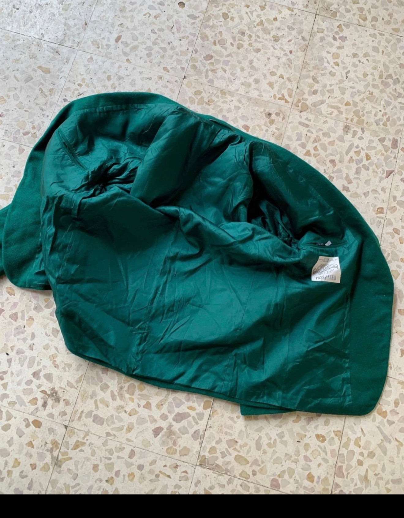 Vintage passenger wool blend Classic unique green jacket blazer 44R