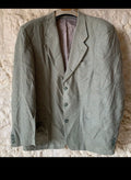 Vintage wool Cashmere blend houndstooth classic green jacket blazer 42R