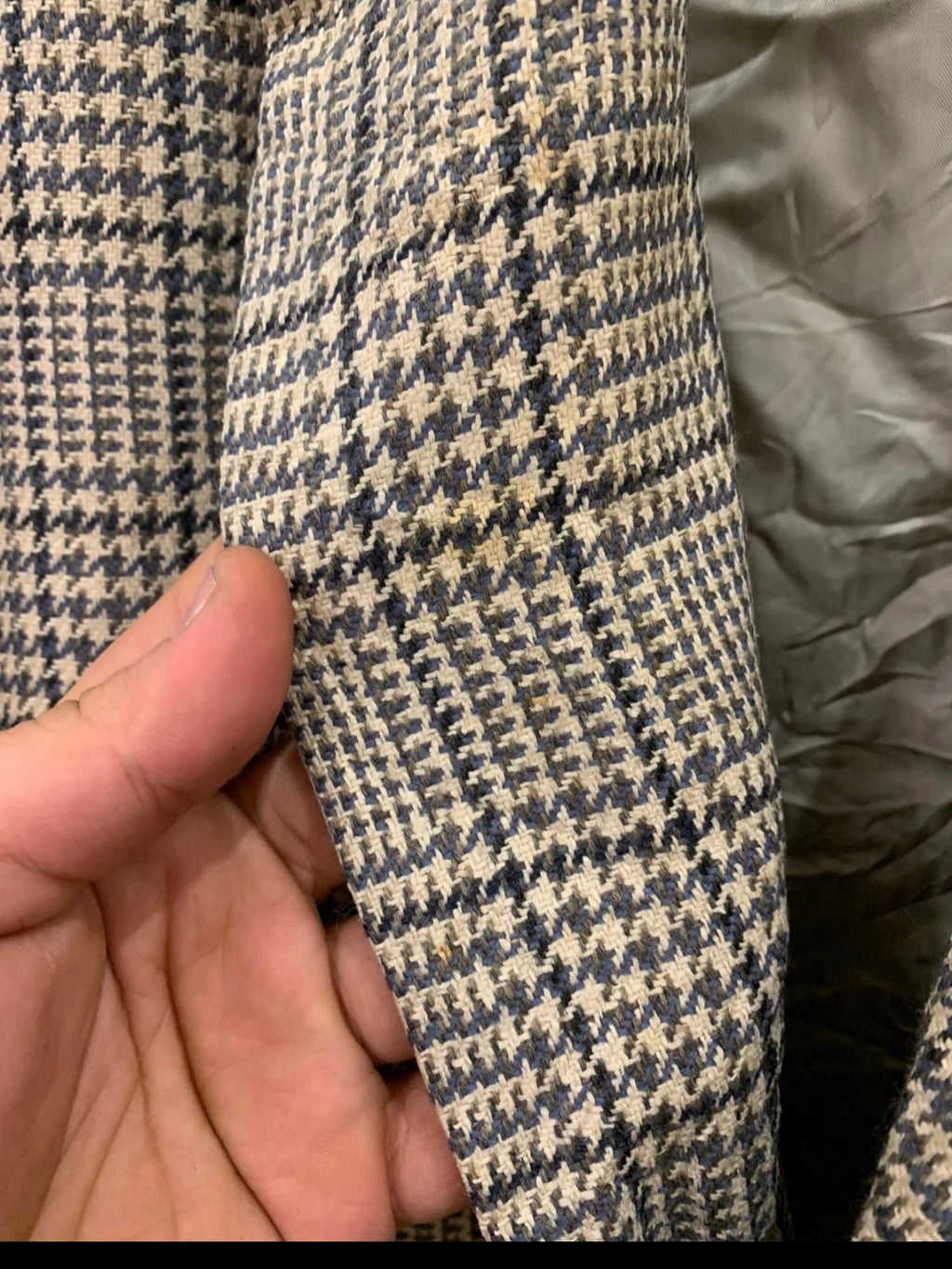 Vintage Nordstrom Wool Silk houndstooth classic jacket blazer 40R