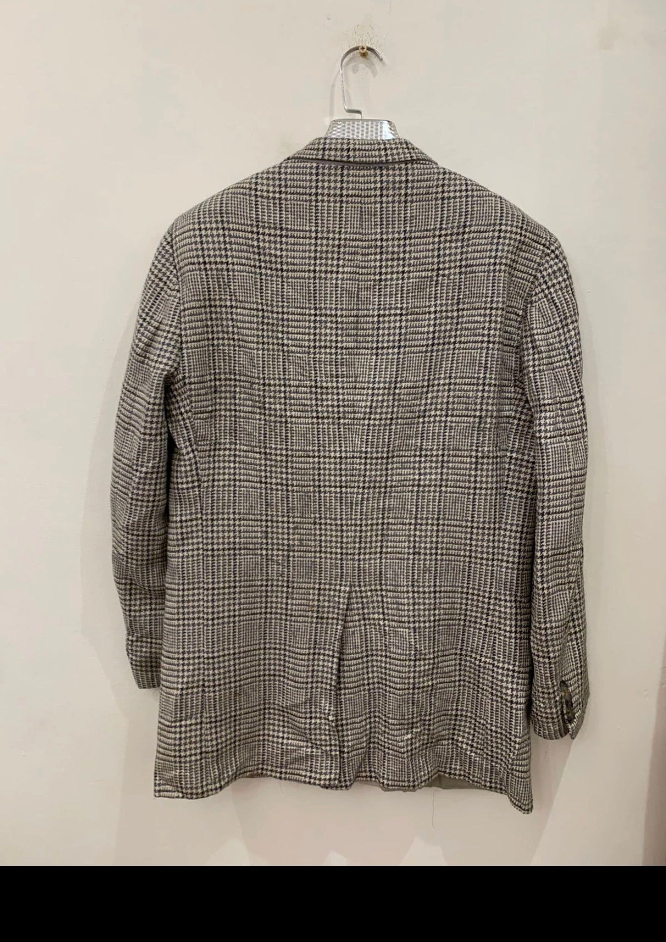 Vintage Nordstrom Wool Silk houndstooth classic jacket blazer 40R