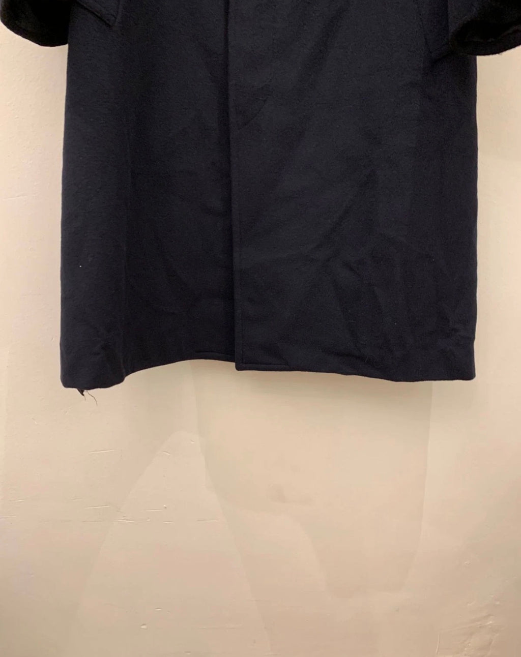 Vintage Bianchi Wool Cashmere blend navy belted raglan classic over coat 42R