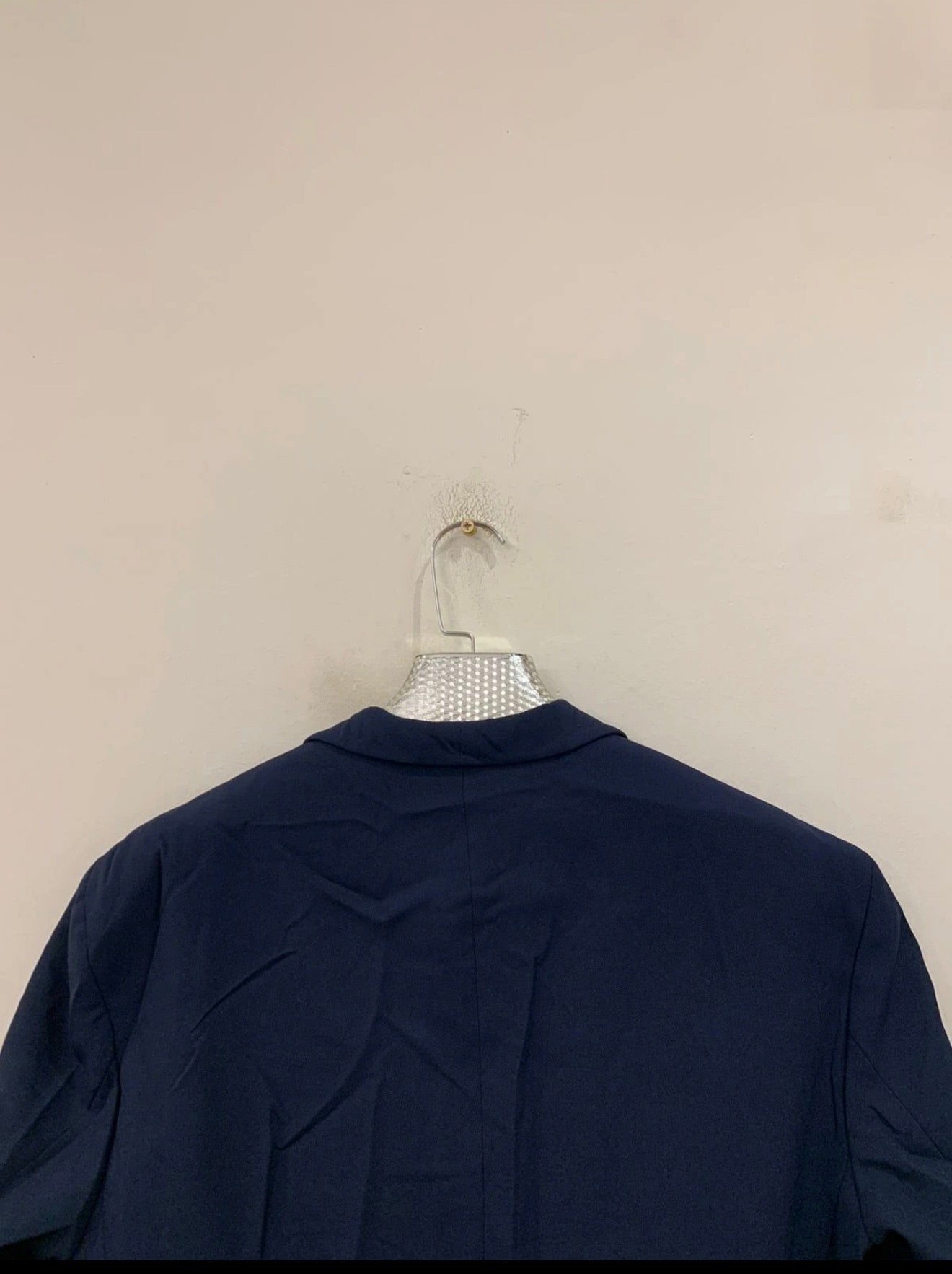 Vintage unique classic navy 4 button metal button suit 42R