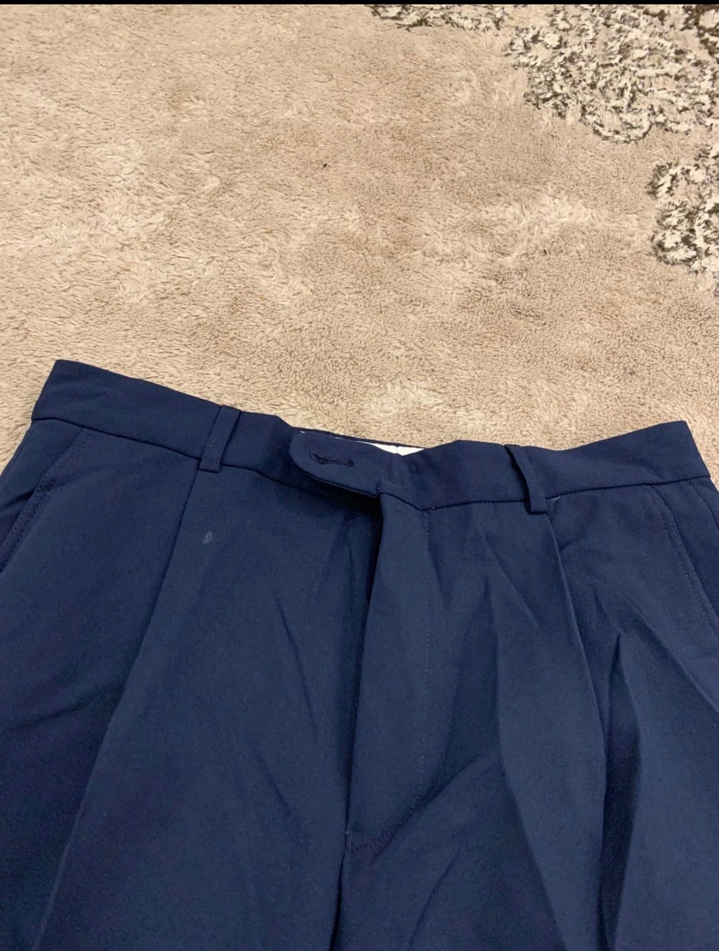 Vintage unique classic navy 4 button metal button suit 42R