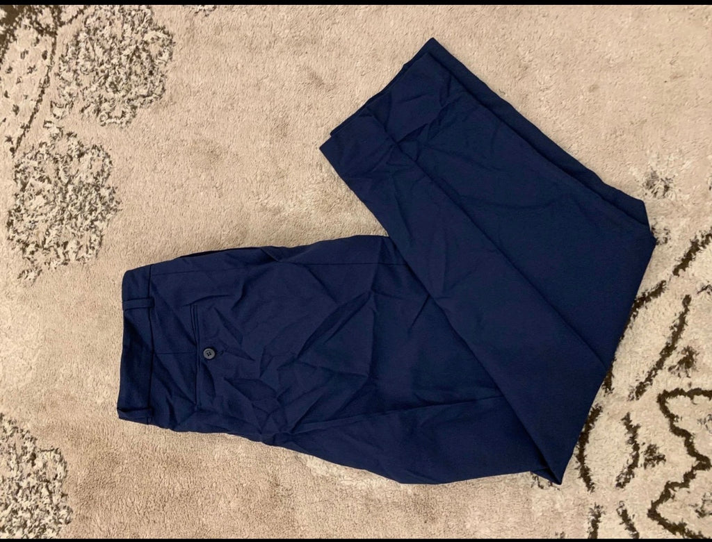 Vintage unique classic navy 4 button metal button suit 42R