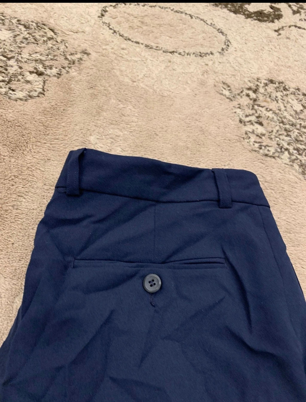 Vintage unique classic navy 4 button metal button suit 42R