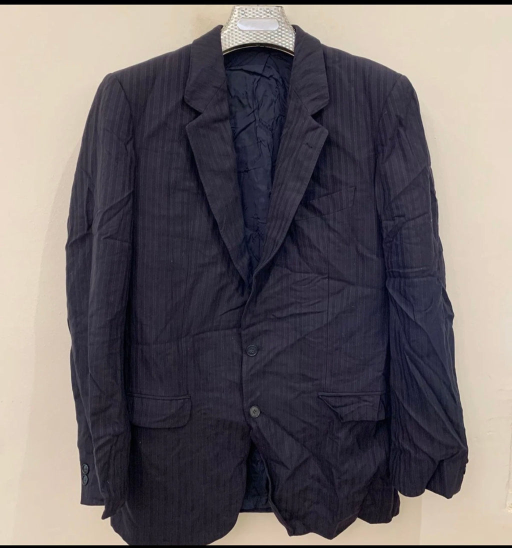 Vintage Piattelli Roma pure wool classic navy 2 button suit 40R 40L