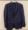 Vintage Piattelli Roma pure wool classic navy 2 button suit 40R 40L