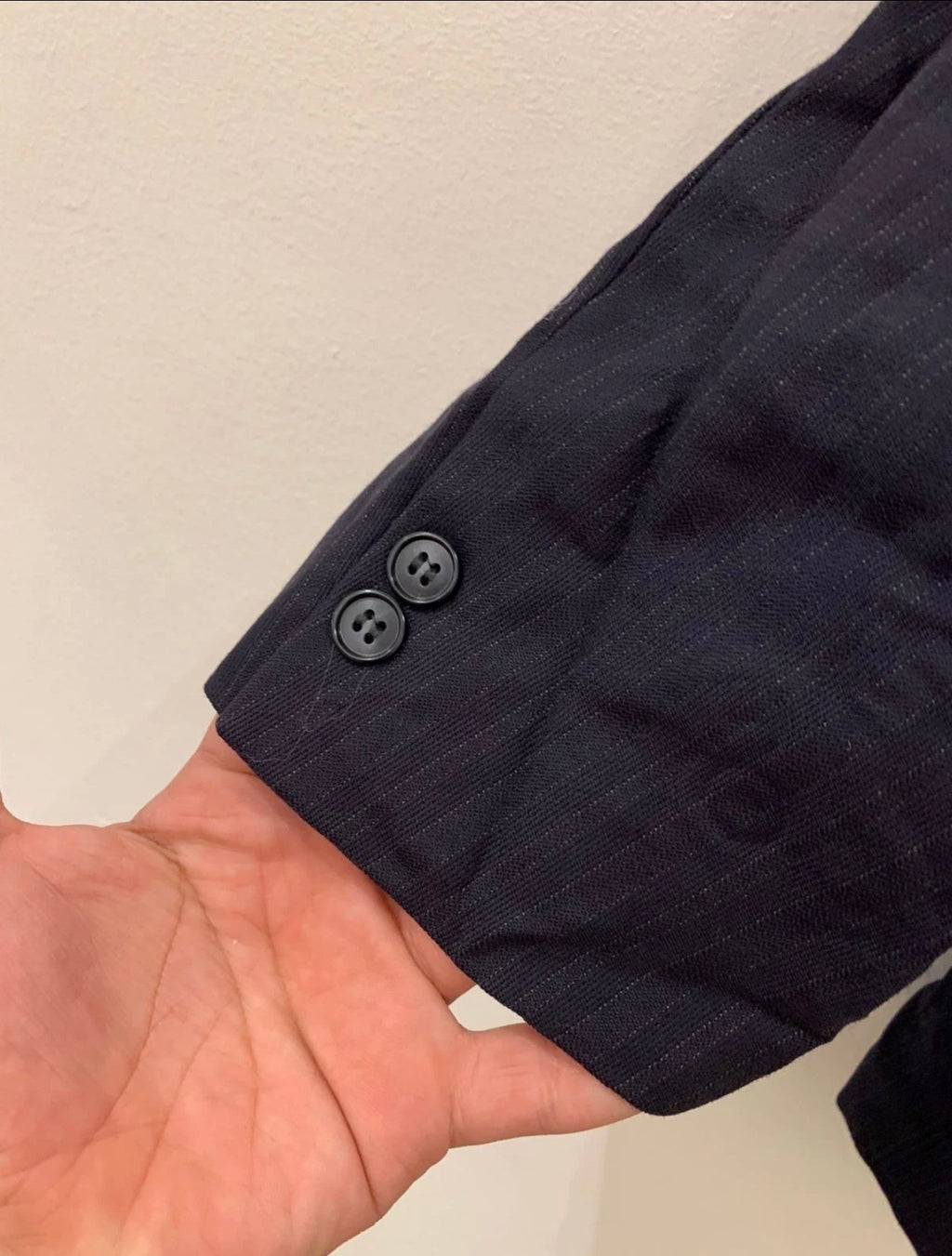 Vintage Piattelli Roma pure wool classic navy 2 button suit 40R 40L