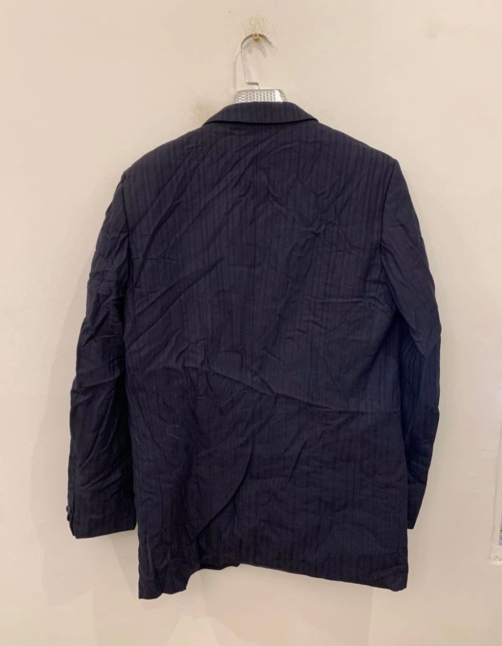 Vintage Piattelli Roma pure wool classic navy 2 button suit 40R 40L