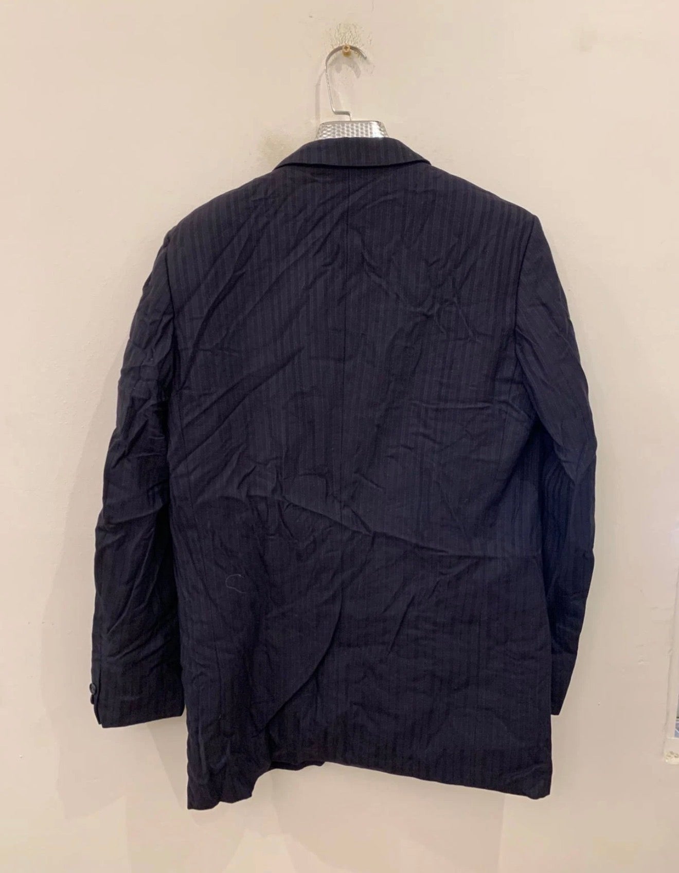 Vintage Piattelli Roma pure wool classic navy 2 button suit 40R 40L