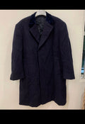 Vintage Crombie wool cashmere classic velvet collar navy suit over coat 50R 2XL