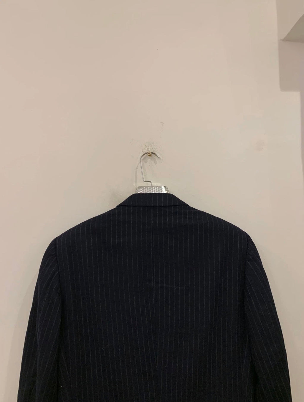 Classic Patrick Hellmann Superfine wool navy chalk stripes jacket blazer 40L