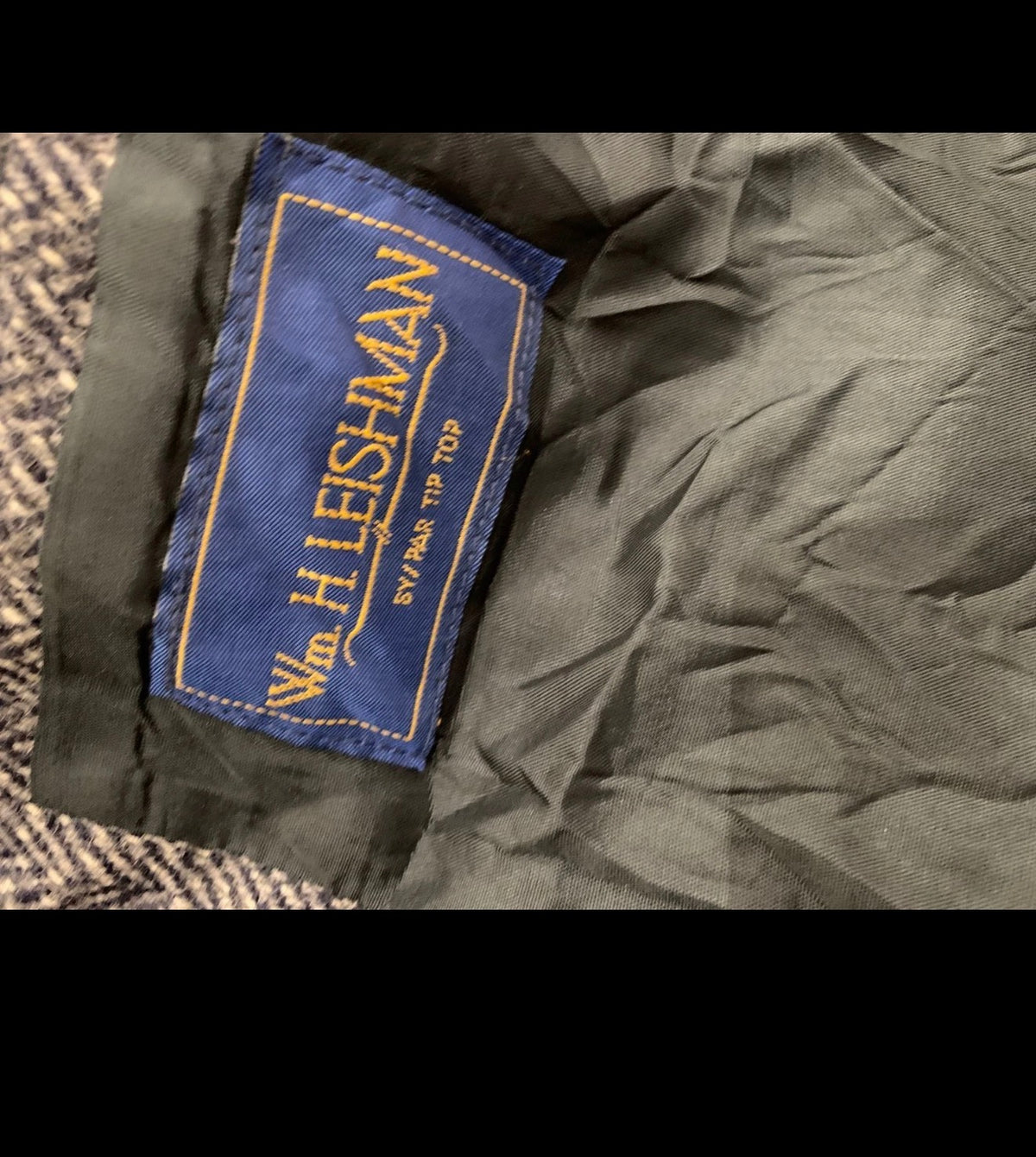 Vintage pure wool handwoven Tweed herringbone hunting jacket blazer 44L