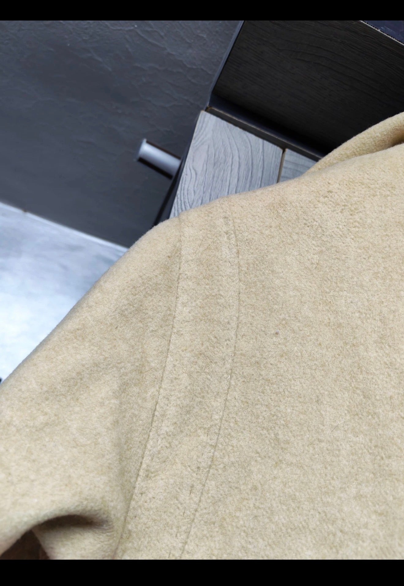 Vintage pure wool classic camel beige belted long over coat 38 8 M