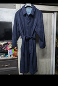 Vintage Freeman's wool cashmere blend belted navy raglan over coat 48R 48S XL