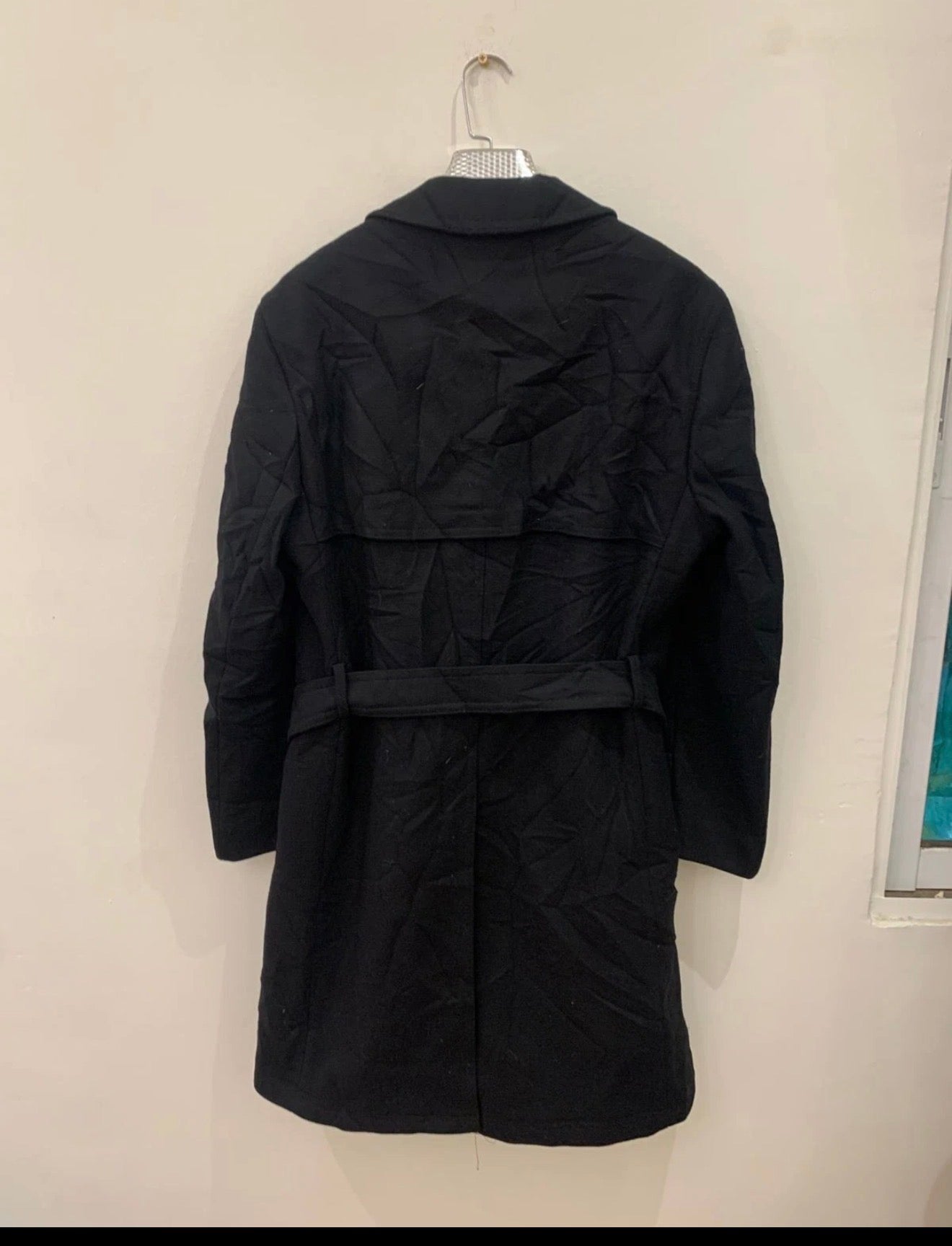 Vintage Westbury pure wool classic black belted over coat 42R