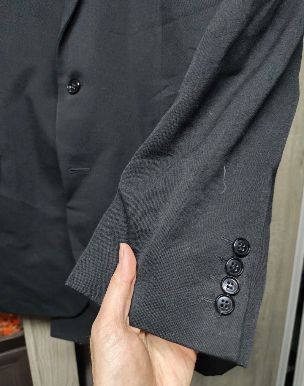 1950s vintage handtailored bespoke classic pure wool 2 button suit 42R