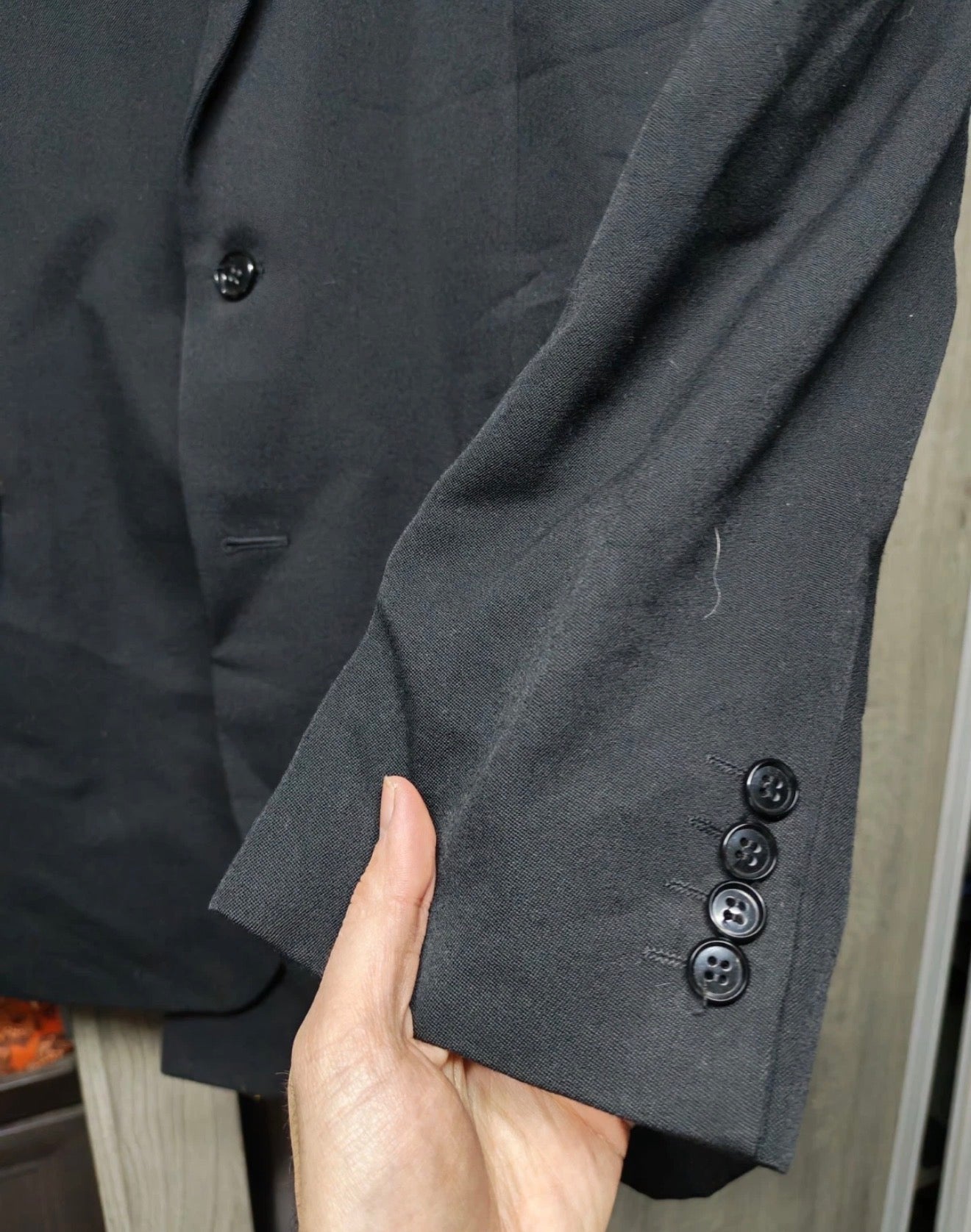 1950s vintage handtailored bespoke classic pure wool 2 button suit 42R