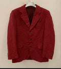 Vintage Stones pure wool tweed classic red burgundy jacket blazer 42R