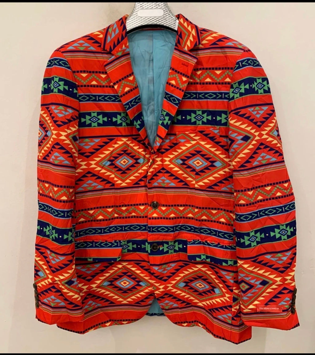 Classic unique style traditional red 2 button jacket blazer 40R