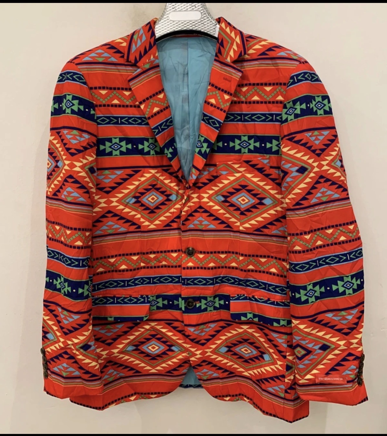 Classic unique style traditional red 2 button jacket blazer 40R