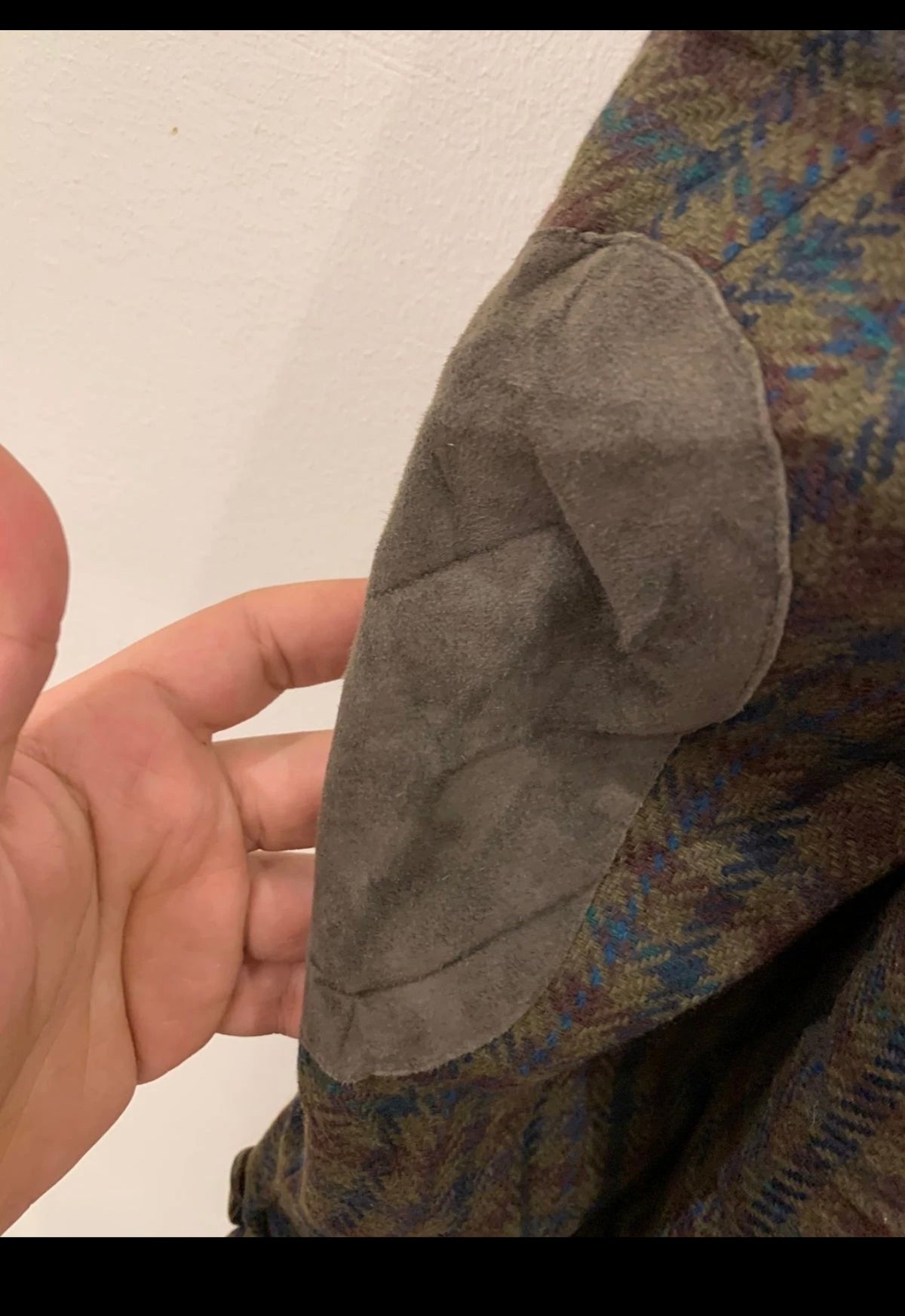 Vintage pure wool camouflage plaid classic brown jacket blazer 50R 50L 2XL