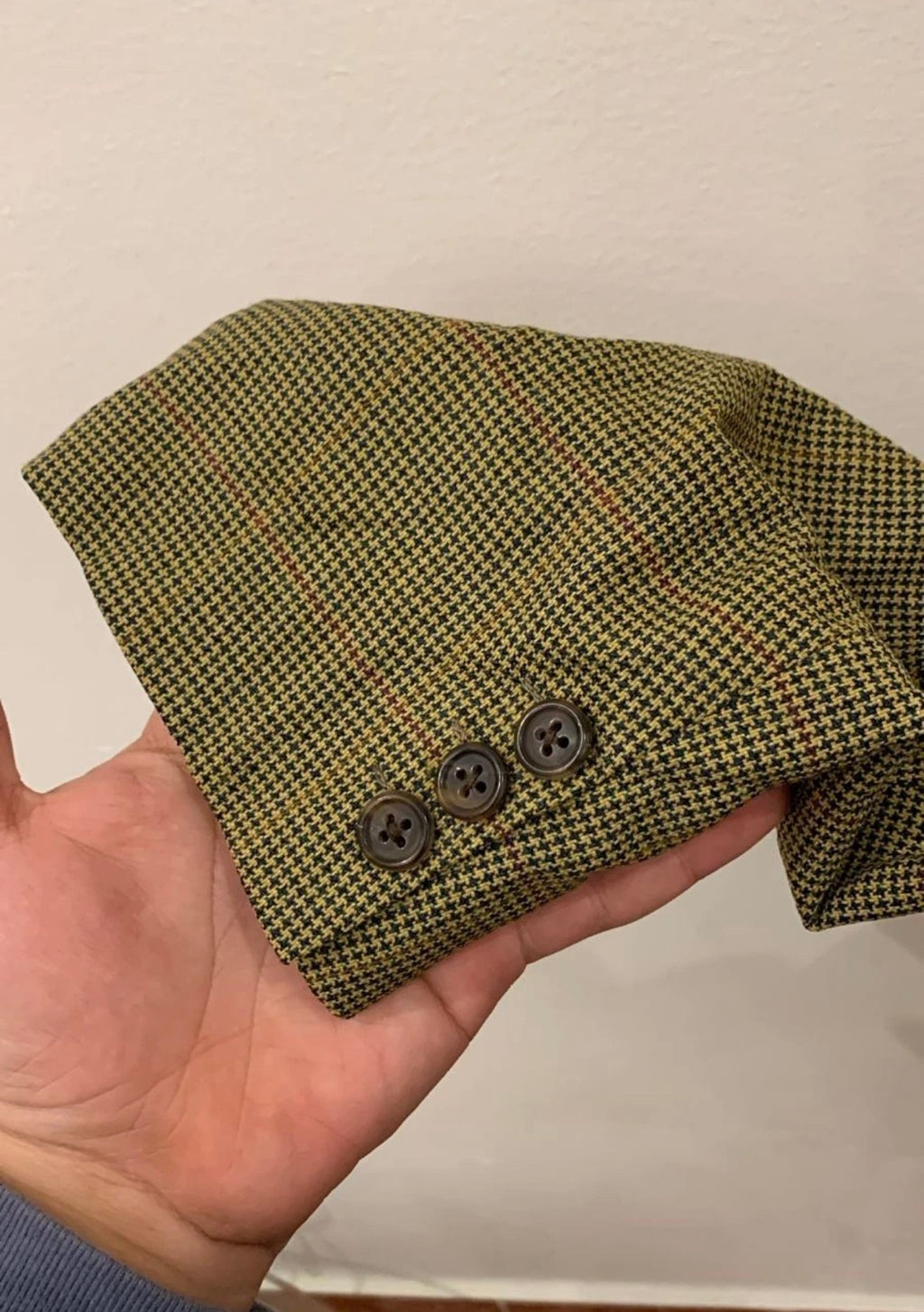 Vintage Chester Barrie 100% pure wool classic houndstooth jacket blazer 44R