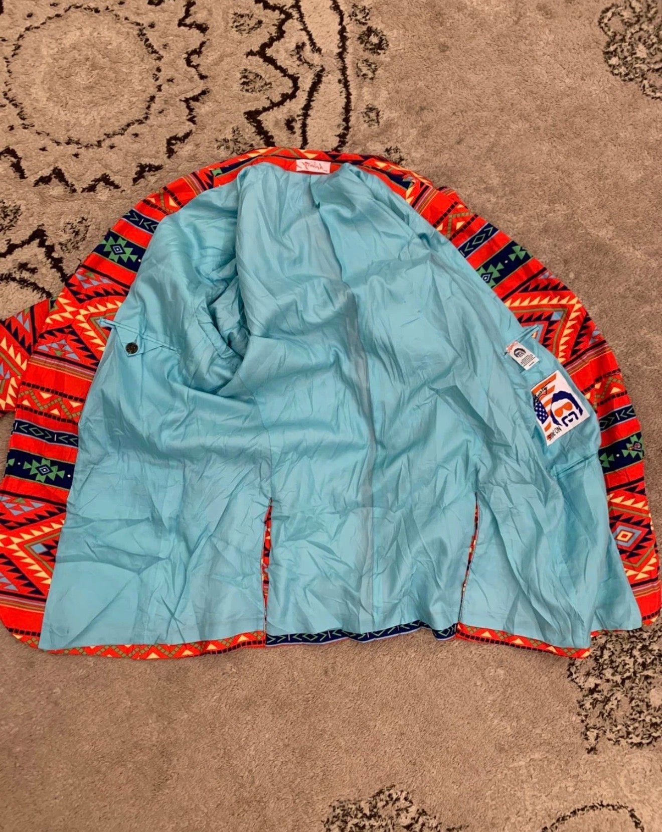 Classic unique style traditional red 2 button jacket blazer 40R