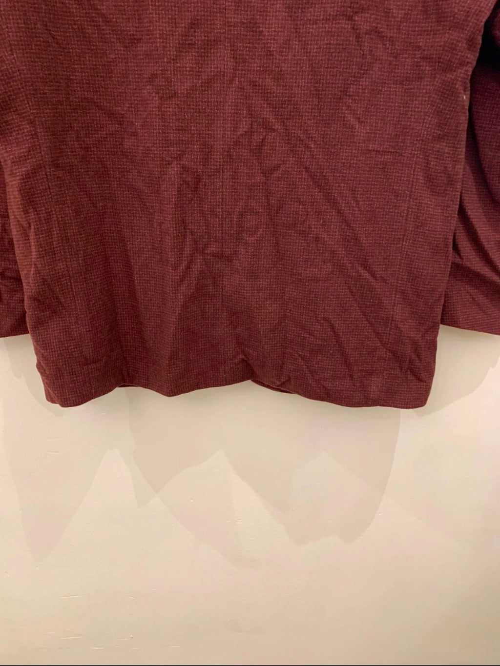 Vintage Pashion Lambswool Cashmere blend red burgundy jacket blazer 46R 46L XL