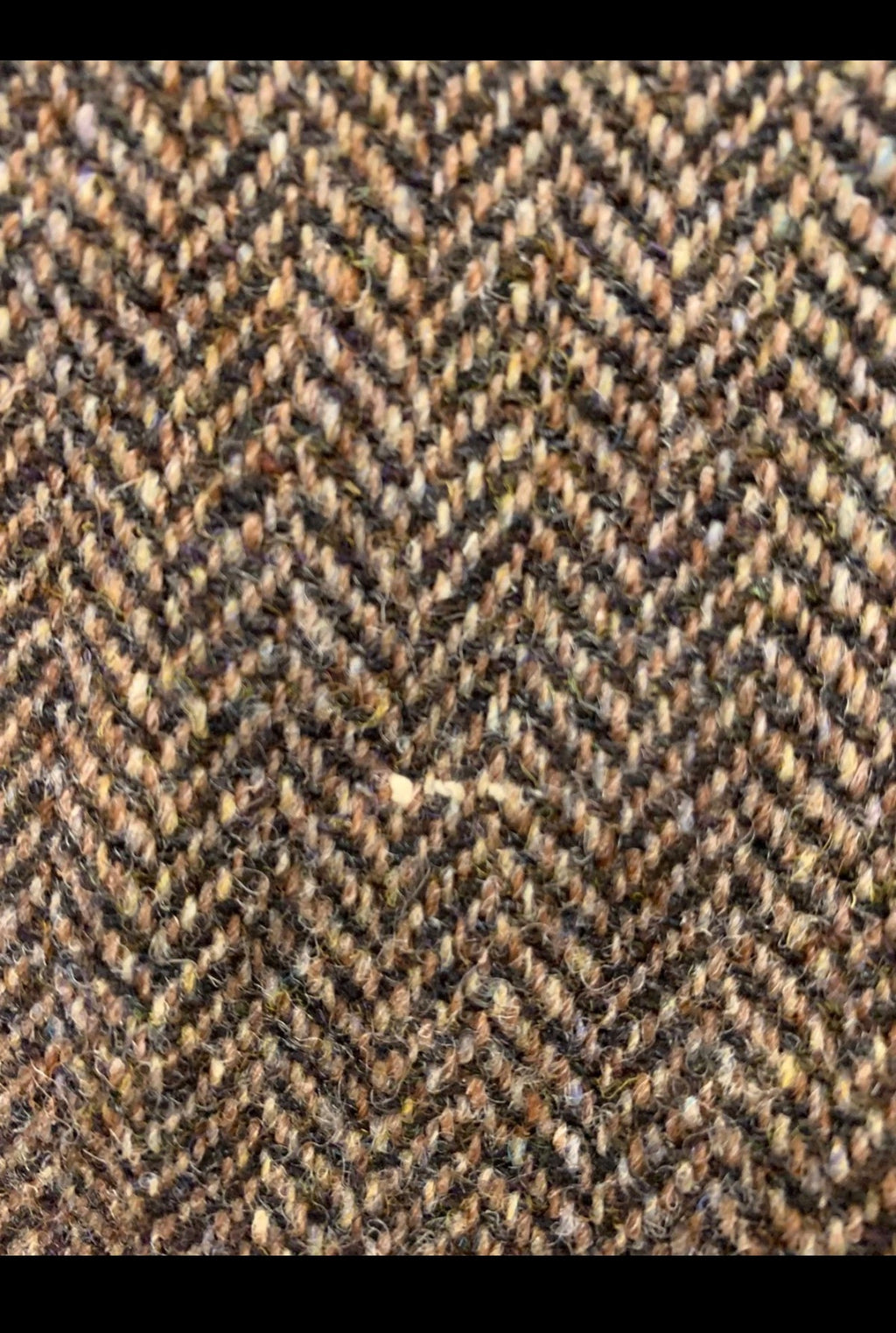 Vintage pure wool handwoven Tweed herringbone brown hunting jacket blazer 40S
